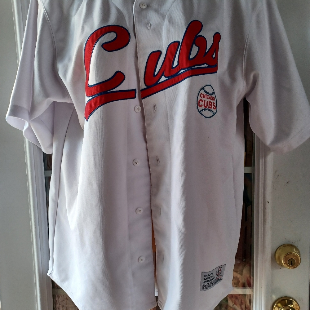 CUBS white jersey M L DYNASTY JERSEY